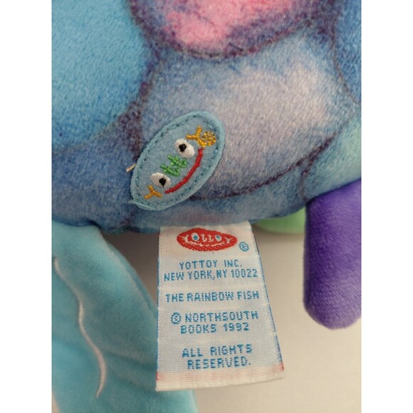 Vintage 1992 Yottoy Rainbow Fish Plush Stuffed Animal 12" - Picture 6 of 7